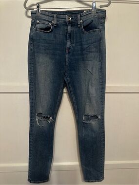Rag & Bone NINA HIGH-RISE ANKLE SKINNY Distressed Jeans Womens SZ 29